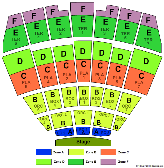 starlight theatre seating chart with seat numbers